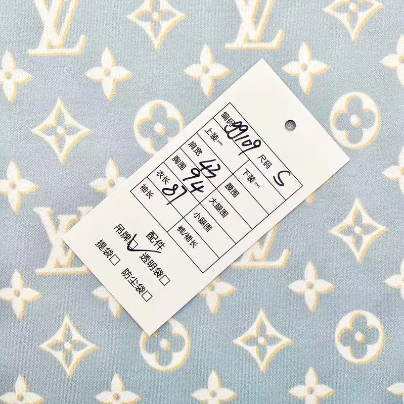 Louis Vuitton Louis Vuitton Light Blue Cotton Dress for Women 0089 Size S / US 4 / IT 40 - 6 Thumbnail