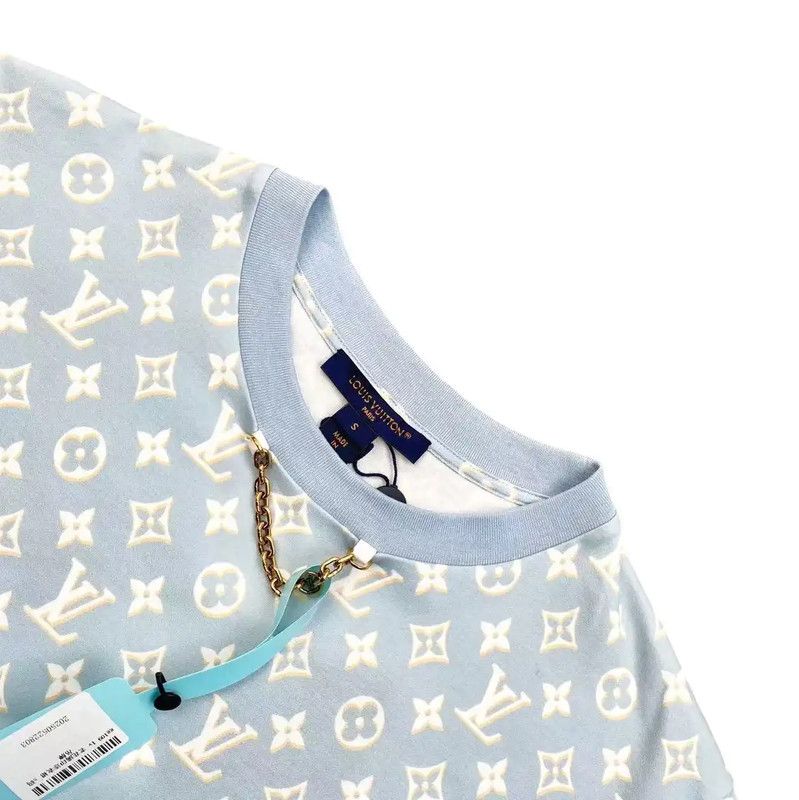 Louis Vuitton Louis Vuitton Light Blue Cotton Dress for Women 0089 Size S / US 4 / IT 40 - 3 Thumbnail