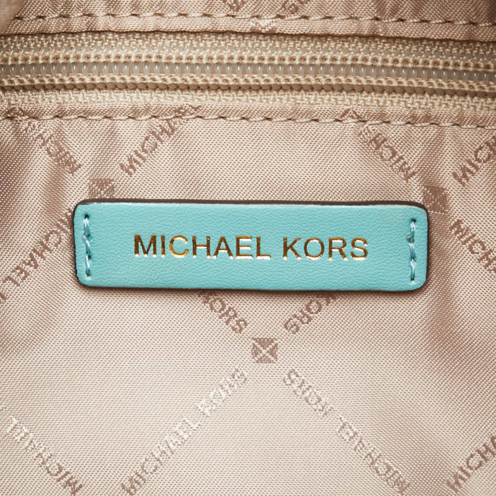 Michael Kors Michael Kors Tote Bag, Basket Beige, Light Blue, Straw Leather, Women's, Size ONE SIZE - 12 Thumbnail