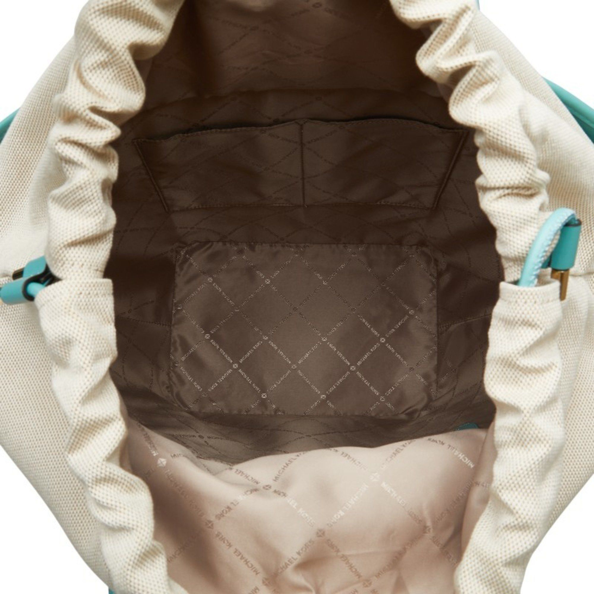Michael Kors Michael Kors Tote Bag, Basket Beige, Light Blue, Straw Leather, Women's, Size ONE SIZE - 6 Thumbnail