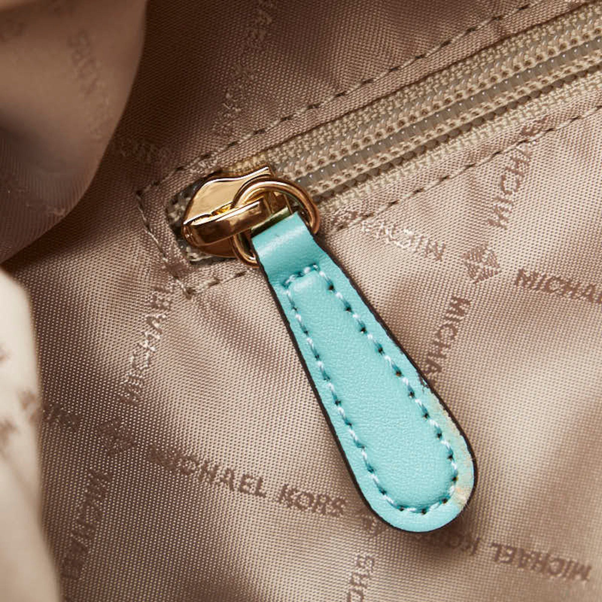 Michael Kors Michael Kors Tote Bag, Basket Beige, Light Blue, Straw Leather, Women's, Size ONE SIZE - 7 Thumbnail