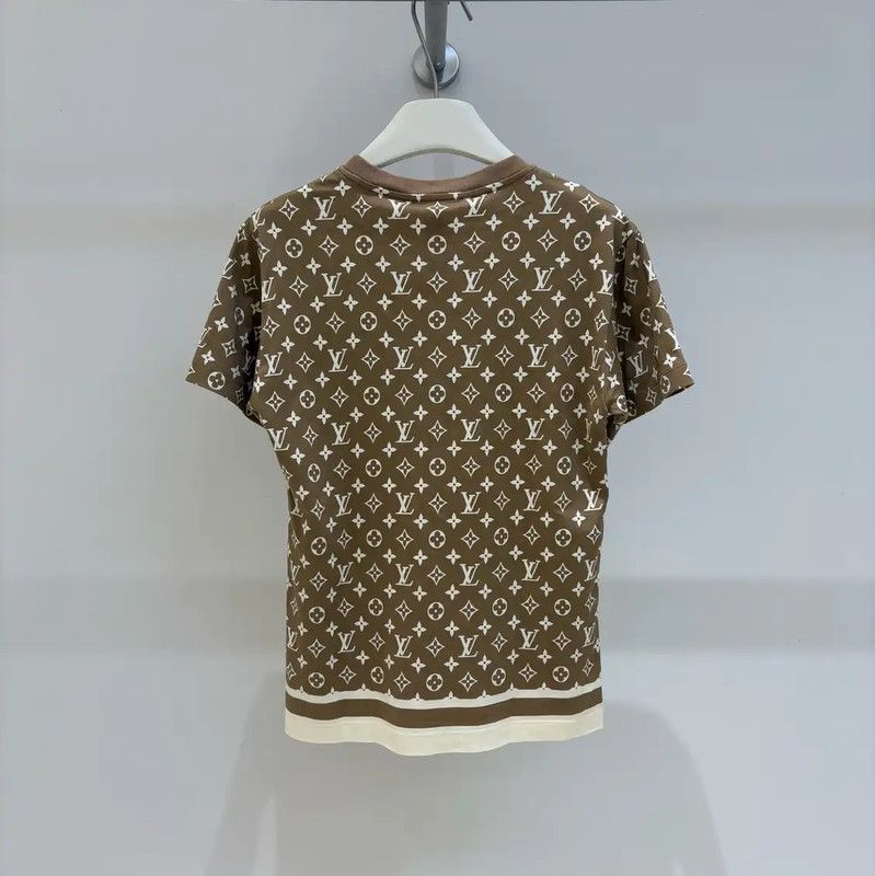 Louis Vuitton Louis Vuitton Brown Logo Short Sleeve T-Shirt 0089 Size XS / US 0-2 / IT 36-38 - 2 Thumbnail