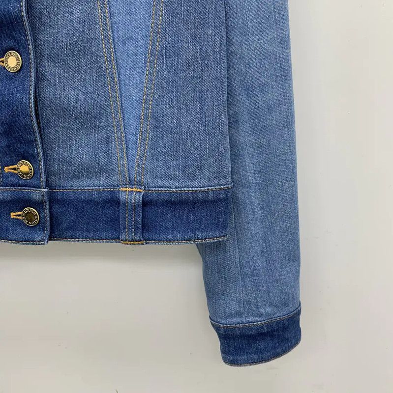 Louis Vuitton Louis Vuitton Blue Cotton Women's Jacket 0089 Size XXS / US 00 / IT 34 - 4 Thumbnail
