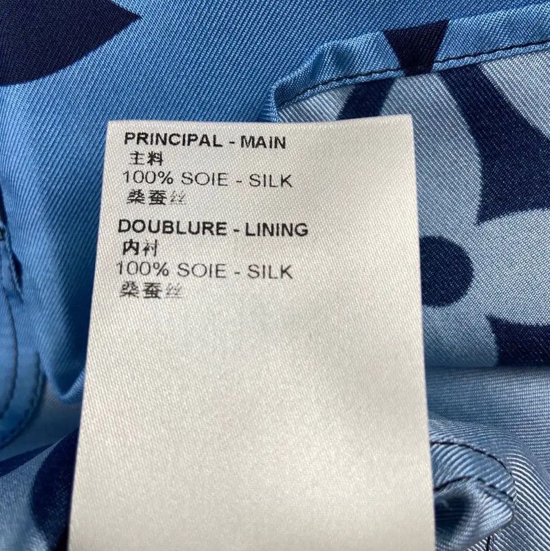 Louis Vuitton Louis Vuitton Blue Silk Women's Shirt 0089 Size S / US 4 / IT 40 - 6 Thumbnail