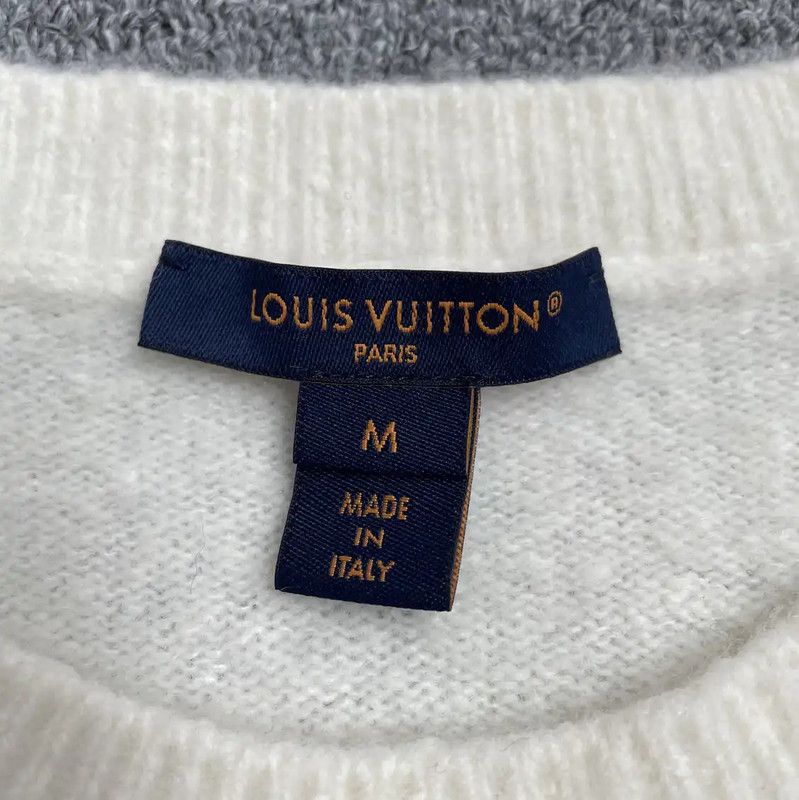 Louis Vuitton Louis Vuitton Cream Wool Blend T-Shirt 0089 Size M / US 6-8 / IT 42-44 - 3 Thumbnail