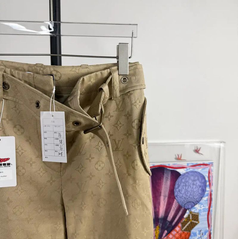 Louis Vuitton Louis Vuitton Women's Light Brown Denim Pants 0089 Size 22" - 3 Thumbnail