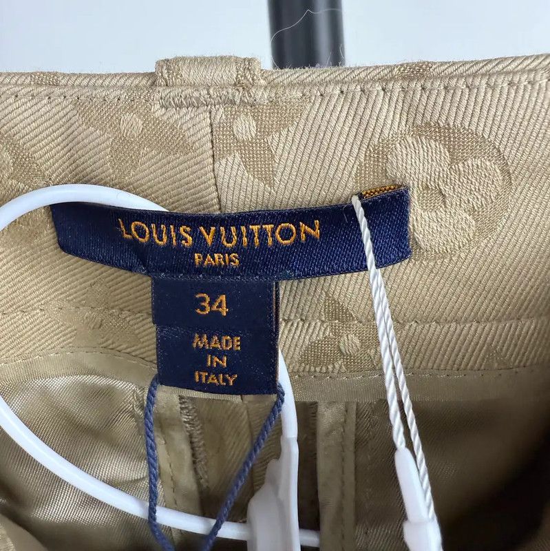 Louis Vuitton Louis Vuitton Women's Light Brown Denim Pants 0089 Size 22" - 7 Thumbnail