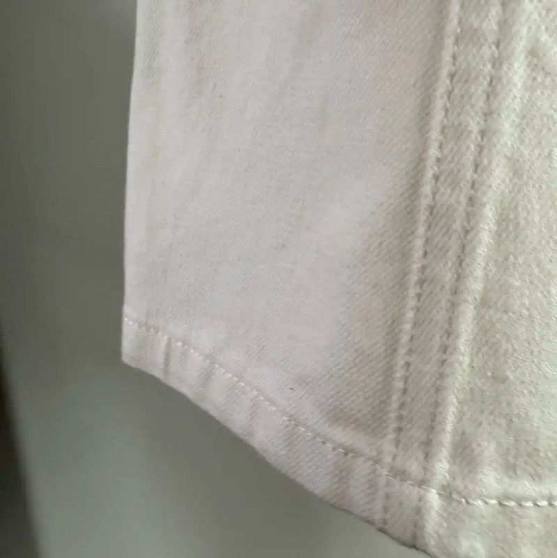 Louis Vuitton Louis Vuitton White Cotton Midi Skirt 0089 Size 23" - 5 Thumbnail