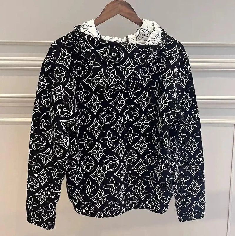 Louis Vuitton Louis Vuitton Black Zip Hoodie for Women 0089 Size S / US 4 / IT 40 - 2 Thumbnail
