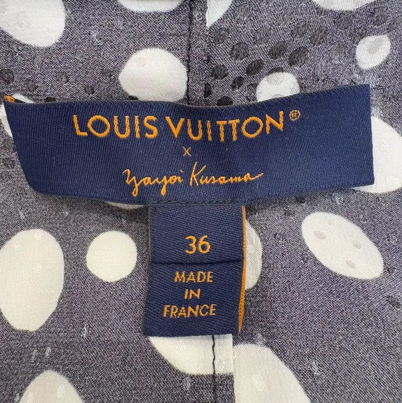 Louis Vuitton Louis Vuitton Black Polka Dot Silk Dress 0089 Size S / US 4 / IT 40 - 5 Thumbnail
