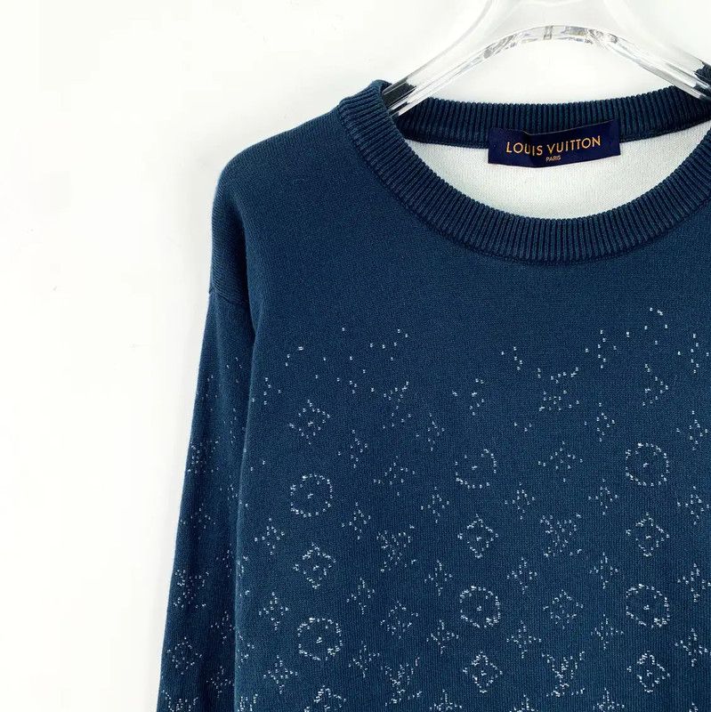Louis Vuitton Louis Vuitton Blue Cotton Women's Sweatshirt Size S 0089 Size S / US 4 / IT 40 - 3 Thumbnail