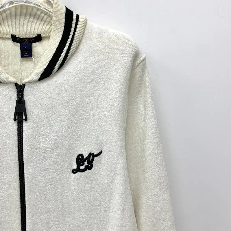 Louis Vuitton Louis Vuitton White Wool Women's Jacket 0089 Size L / US 10 / IT 46 - 3 Thumbnail