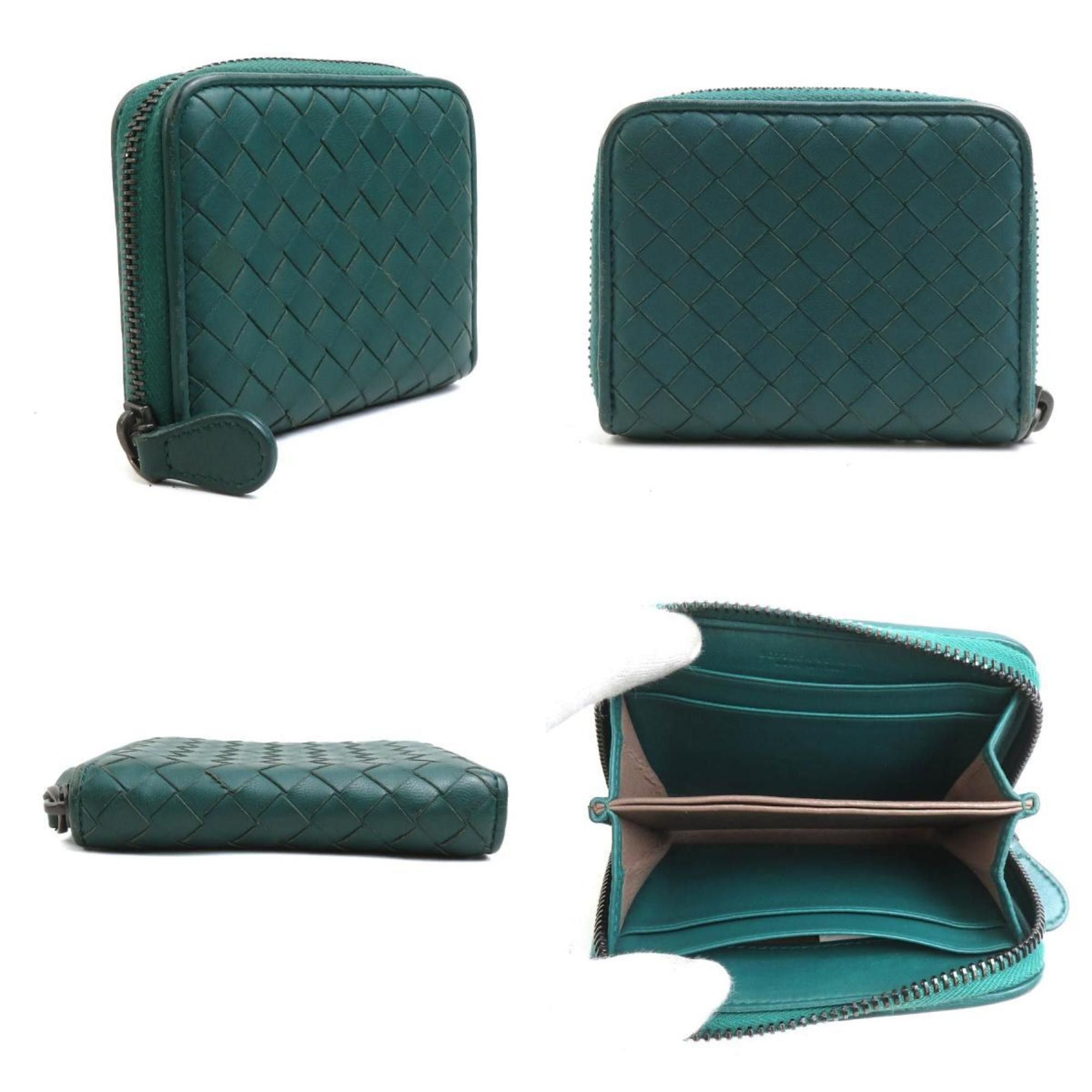 Bottega Veneta Bottega Veneta Men's Intrecciato Leather Wallet/Coin Case in Dark Green (e60879a) Size ONE SIZE - 2 Thumbnail