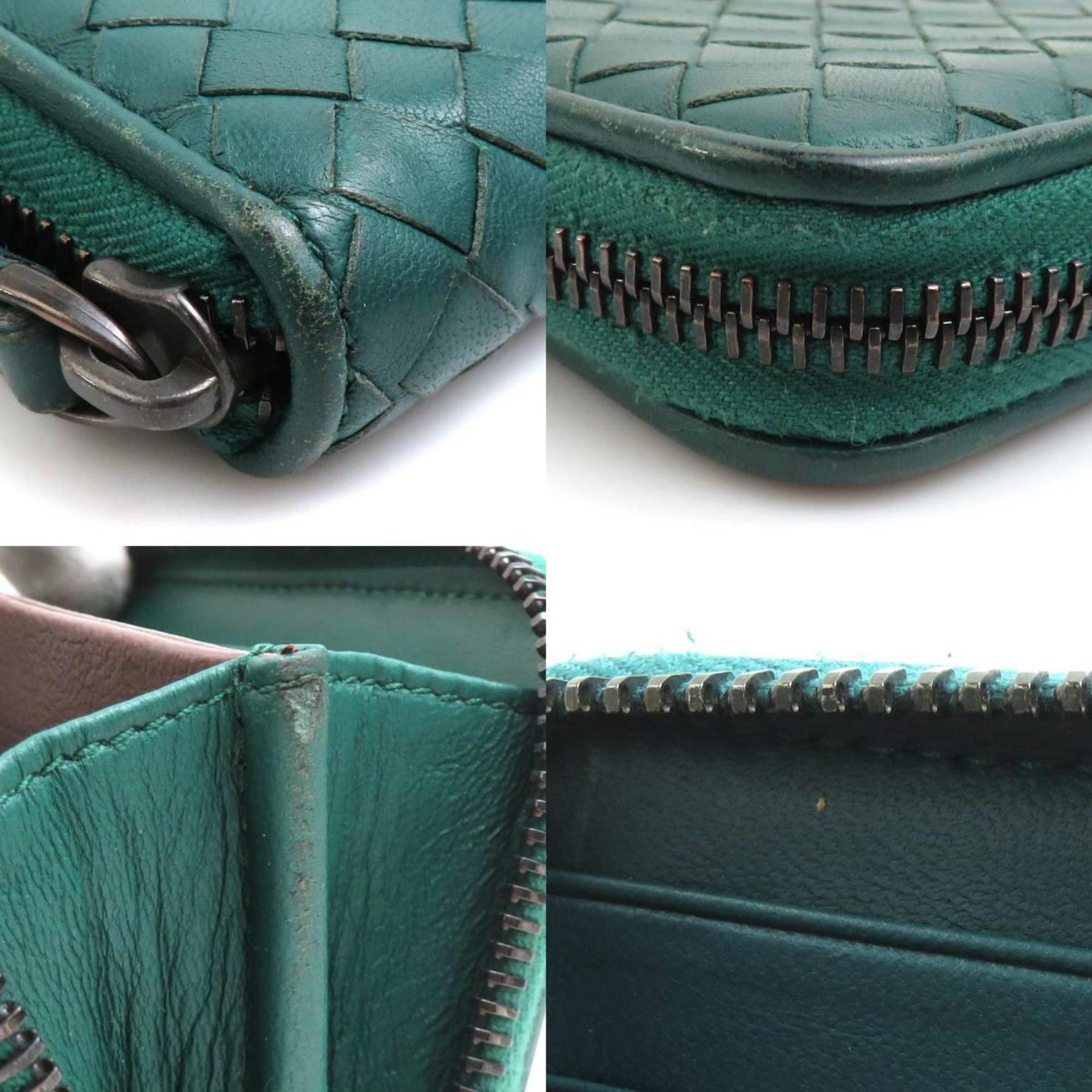 Bottega Veneta Bottega Veneta Men's Intrecciato Leather Wallet/Coin Case in Dark Green (e60879a) Size ONE SIZE - 3 Thumbnail