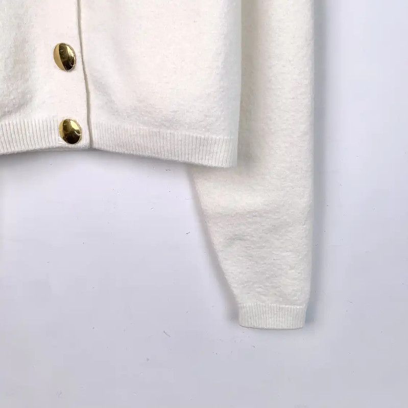 Louis Vuitton Louis Vuitton White Wool Cardigan for Women 0089 Size XS / US 0-2 / IT 36-38 - 4 Thumbnail