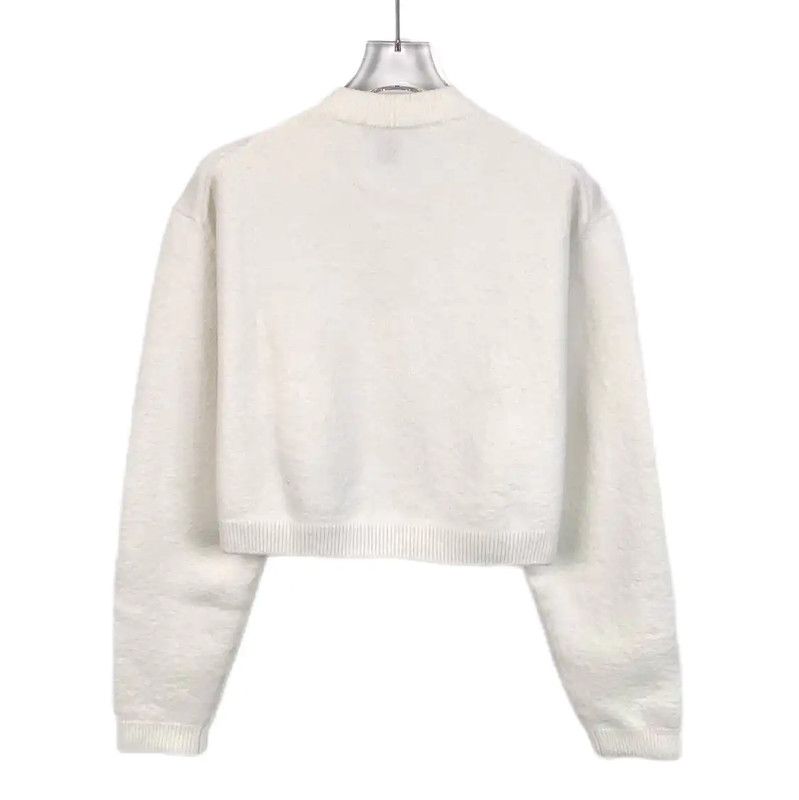 Louis Vuitton Louis Vuitton White Wool Cardigan for Women 0089 Size XS / US 0-2 / IT 36-38 - 2 Thumbnail