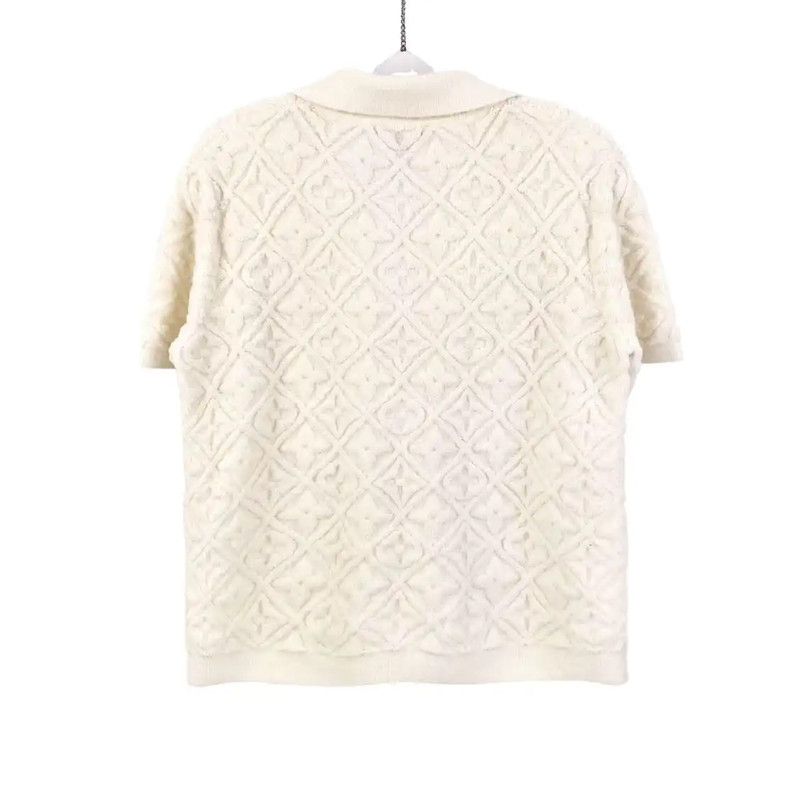 Louis Vuitton Louis Vuitton Women's White Wool T-Shirt 0089 Size M / US 6-8 / IT 42-44 - 2 Thumbnail