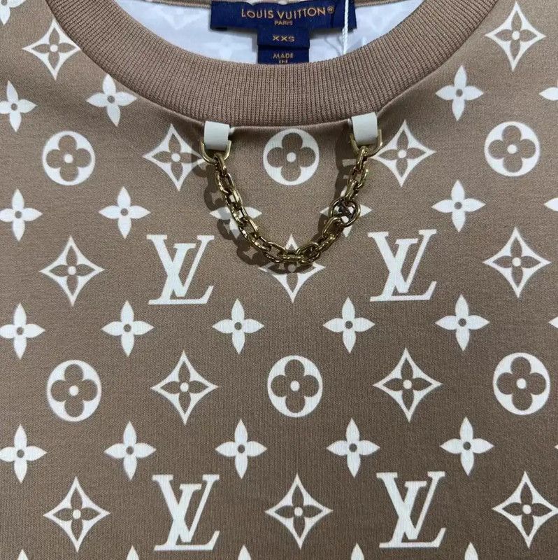 Louis Vuitton Louis Vuitton Brown Cotton Blend T-Shirt 0089 Size XXS / US 00 / IT 34 - 3 Thumbnail