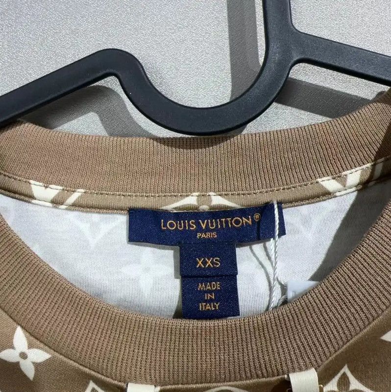 Louis Vuitton Louis Vuitton Brown Cotton Blend T-Shirt 0089 Size XXS / US 00 / IT 34 - 4 Thumbnail