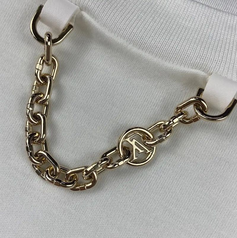 Louis Vuitton Louis Vuitton Women's Cotton T-Shirt in White 0089 Size M / US 6-8 / IT 42-44 - 4 Thumbnail