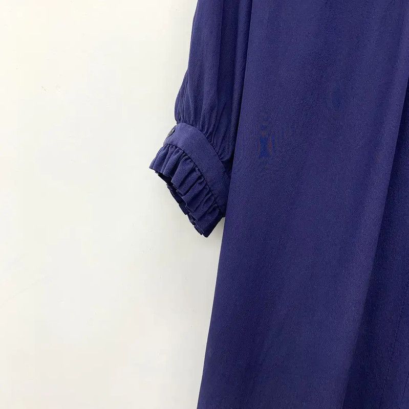 Louis Vuitton Louis Vuitton Women's Silk Dress in Deep Blue 0089 Size S / US 4 / IT 40 - 4 Thumbnail