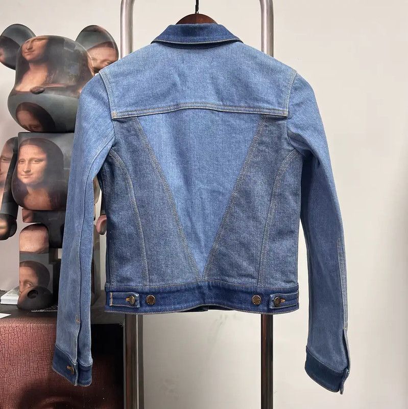 Louis Vuitton Louis Vuitton Blue Women's Jacket 0089 Size ONE SIZE - 2 Thumbnail