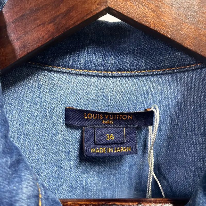 Louis Vuitton Louis Vuitton Blue Women's Jacket 0089 Size ONE SIZE - 4 Thumbnail