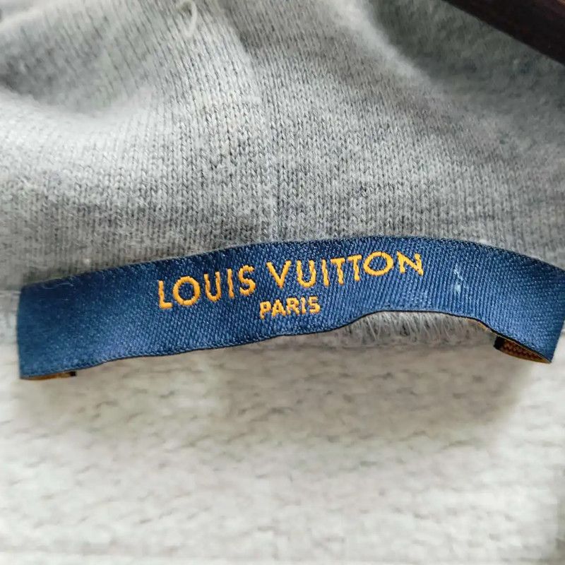 Louis Vuitton Louis Vuitton Women's Gray Cropped Hoodie 0089 Size XS / US 0-2 / IT 36-38 - 3 Thumbnail