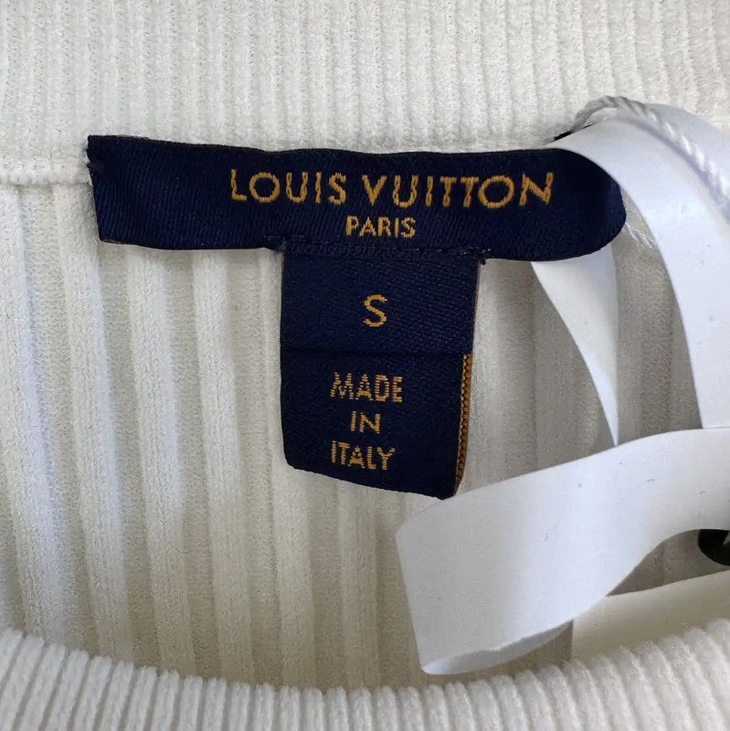 Louis Vuitton Louis Vuitton White Knit Top with Lace Sleeves 0089 Size S / US 4 / IT 40 - 4 Thumbnail