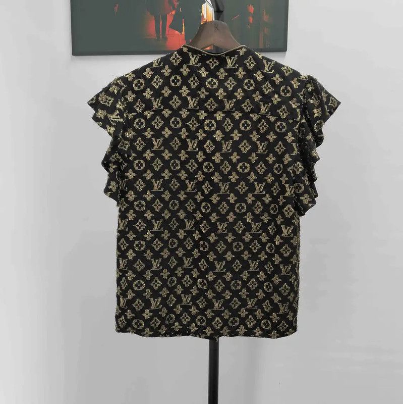 Louis Vuitton Louis Vuitton Black Spring Autumn Short Sleeve T-Shirt 0089 Size M / US 6-8 / IT 42-44 - 2 Thumbnail