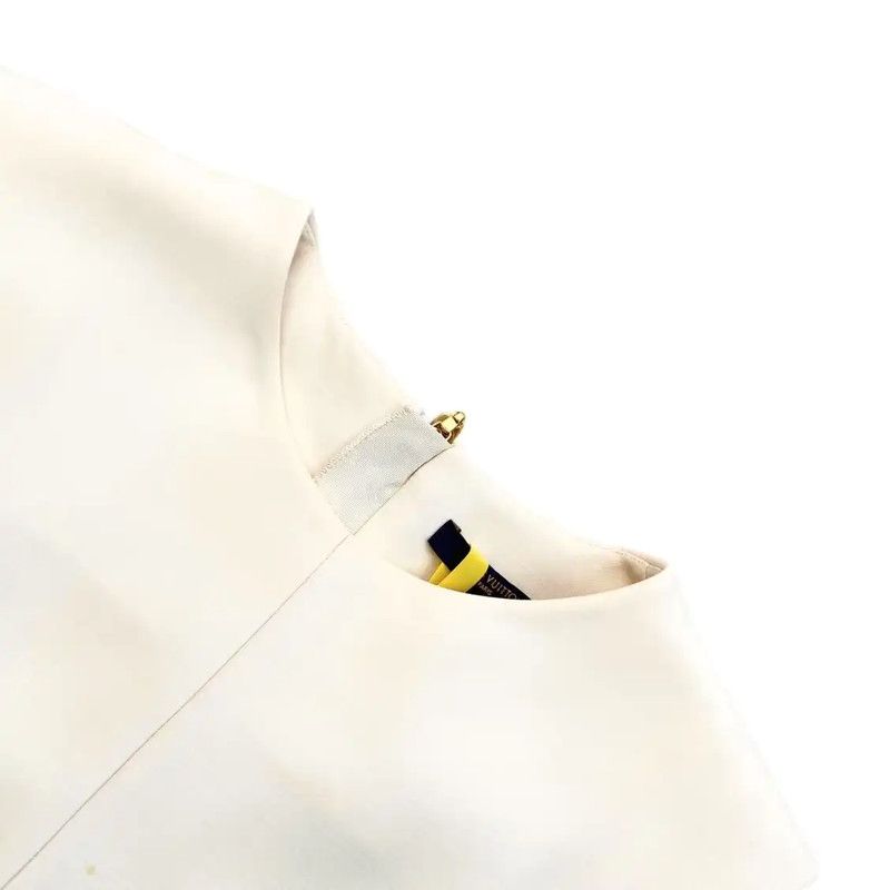 Louis Vuitton Louis Vuitton Women's Cream Wool Dress 0089 Size ONE SIZE - 3 Thumbnail