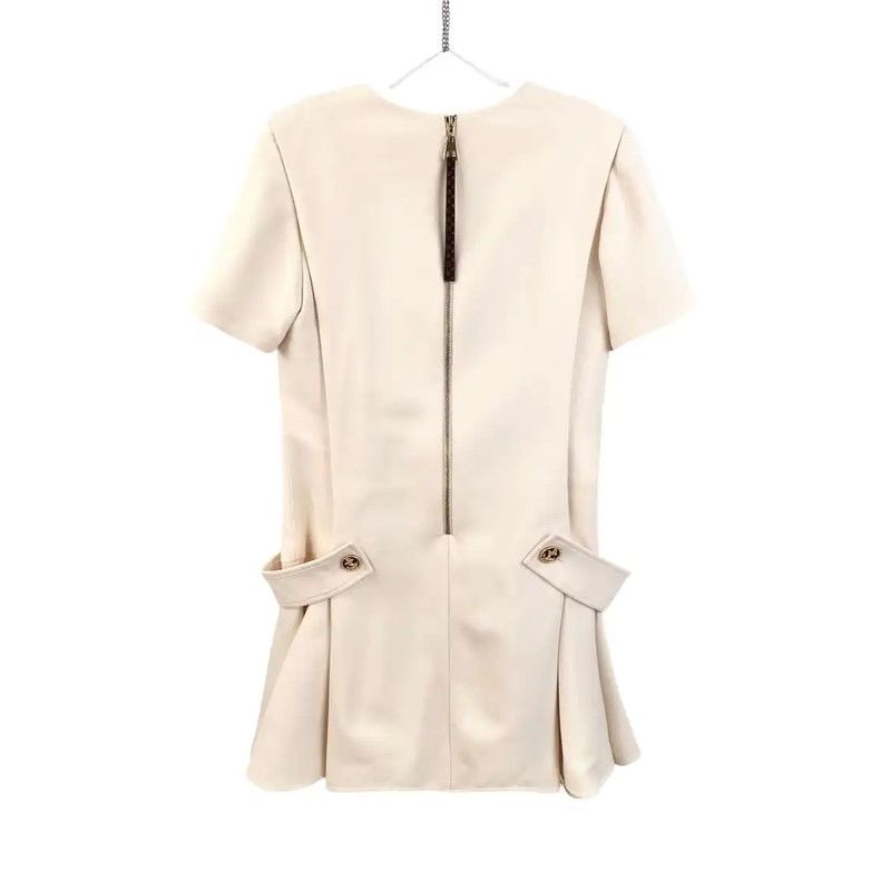 Louis Vuitton Louis Vuitton Women's Cream Wool Dress 0089 Size ONE SIZE - 2 Thumbnail