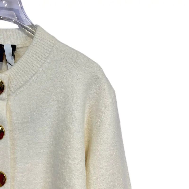 Louis Vuitton Louis Vuitton Winter Cream Cashmere Cardigan for Women 0089 Size XS / US 0-2 / IT 36-38 - 3 Thumbnail