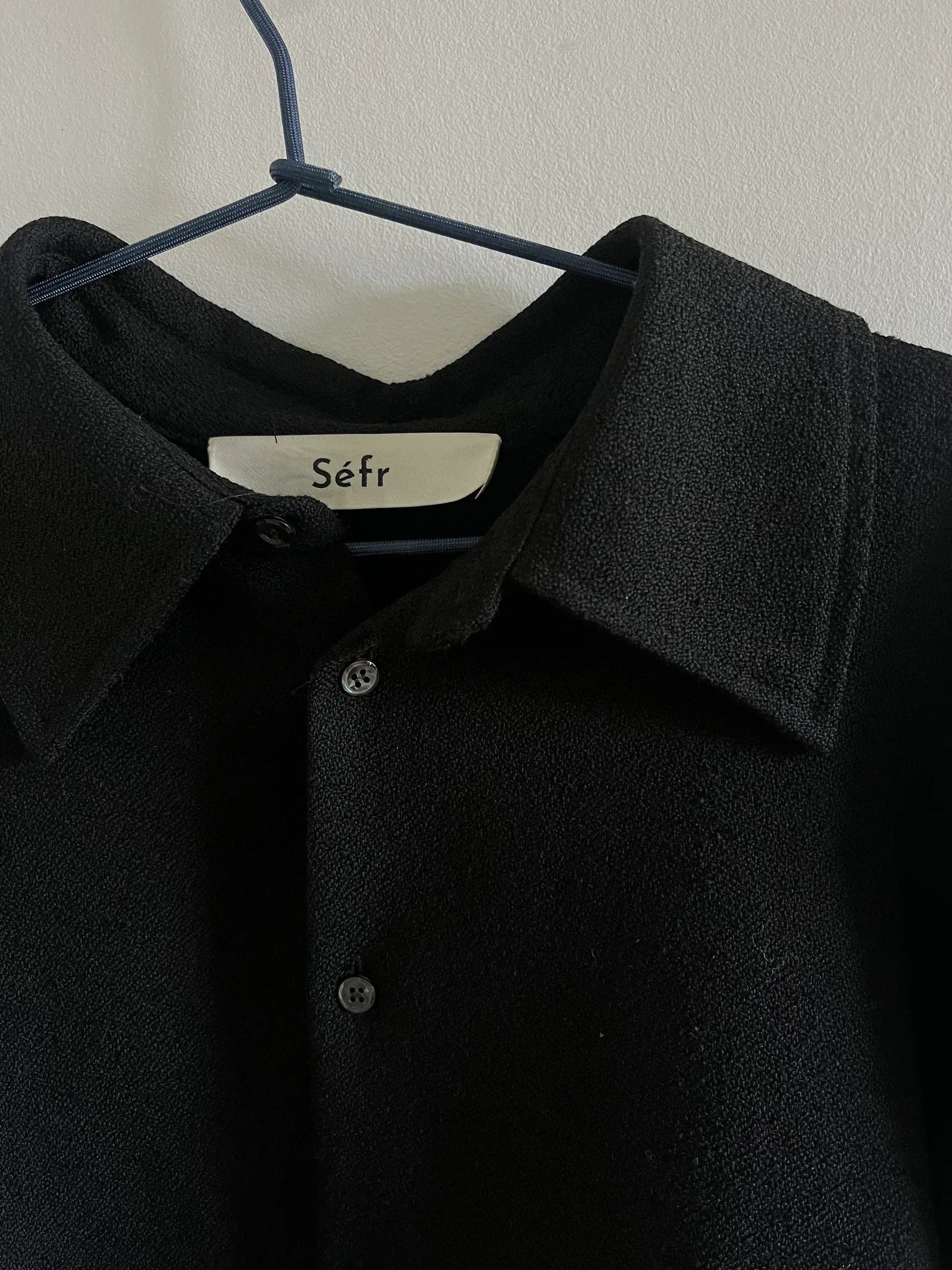 Sefr Séfr Wes Shirt Structured Coal Shirt Size US S / EU 44-46 / 1 - 3 Thumbnail