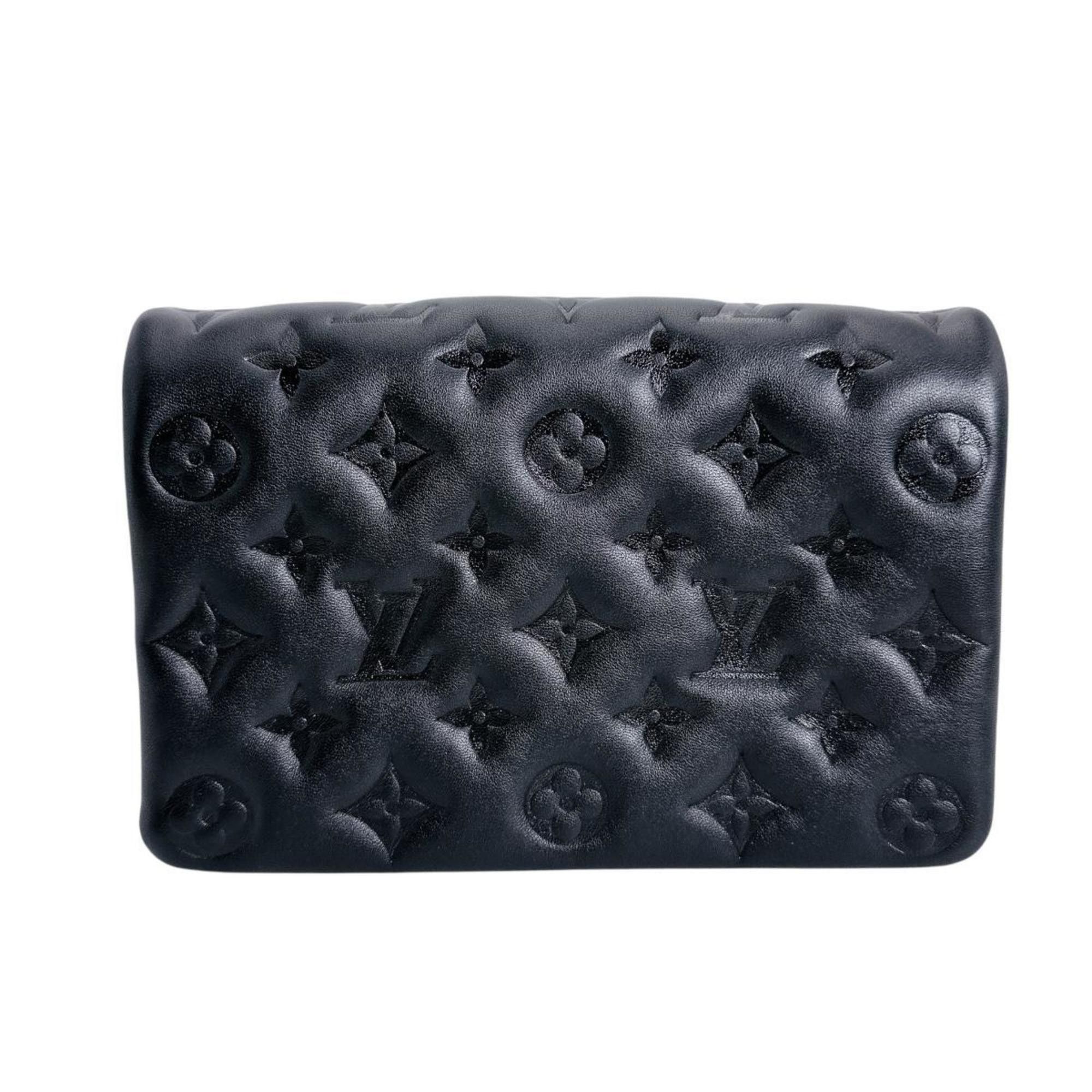 Louis Vuitton Louis Vuitton Monogram Pochette Coussin Shoulder Bag in Lambskin, M82116, Black Size ONE SIZE - 2 Thumbnail