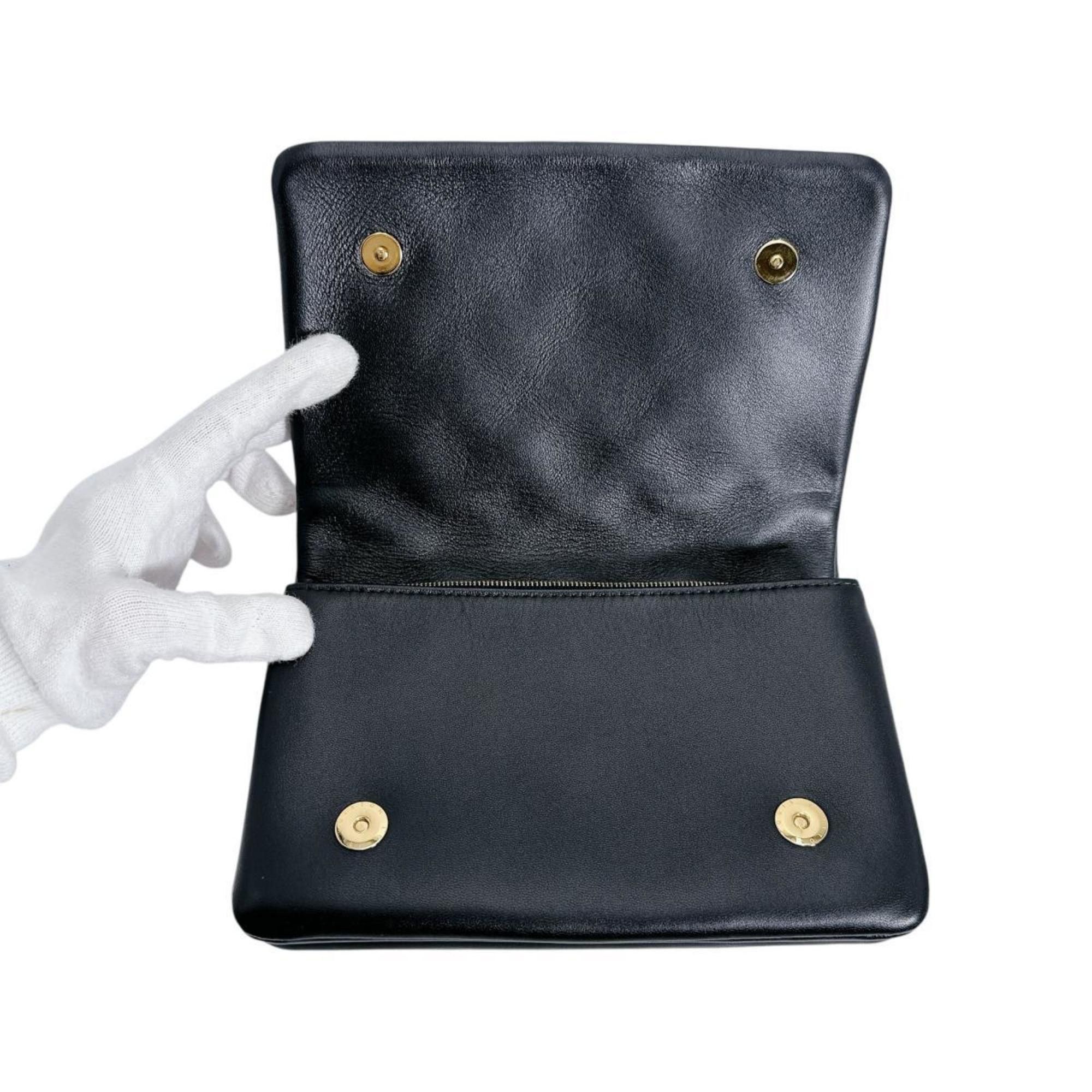 Louis Vuitton Louis Vuitton Monogram Pochette Coussin Shoulder Bag in Lambskin, M82116, Black Size ONE SIZE - 10 Thumbnail