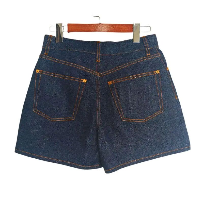 Louis Vuitton Louis Vuitton Blue Cotton Denim Shorts for Women 0089 Size 23" - 2 Thumbnail