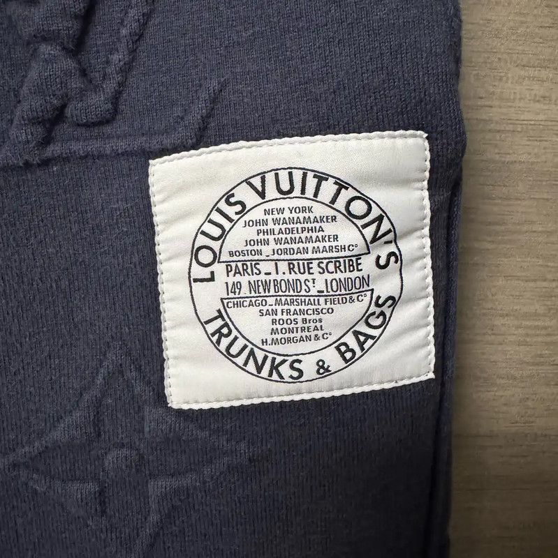 Louis Vuitton Louis Vuitton Women’s Blue Cotton Casual Pants 0089 Size 22" - 2 Thumbnail