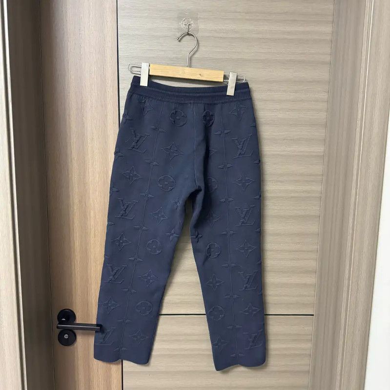 Louis Vuitton Louis Vuitton Women’s Blue Cotton Casual Pants 0089 Size 22" - 3 Thumbnail