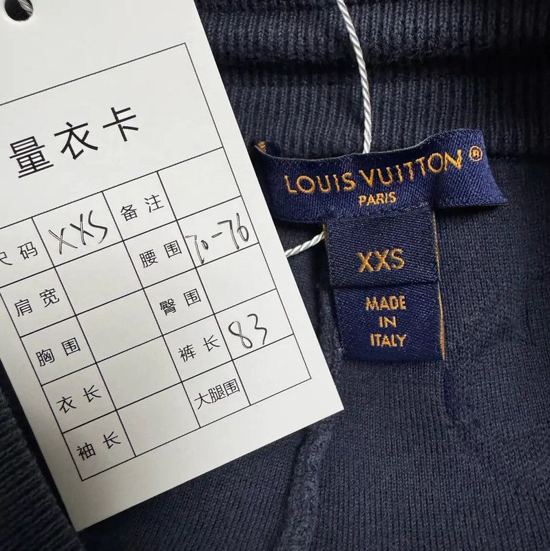 Louis Vuitton Louis Vuitton Women’s Blue Cotton Casual Pants 0089 Size 22" - 4 Thumbnail