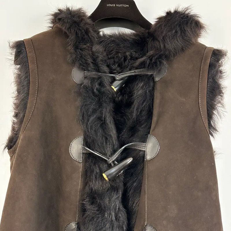 Louis Vuitton Louis Vuitton Brown Shearling Women's Jacket 0089 Size L / US 10 / IT 46 - 6 Thumbnail