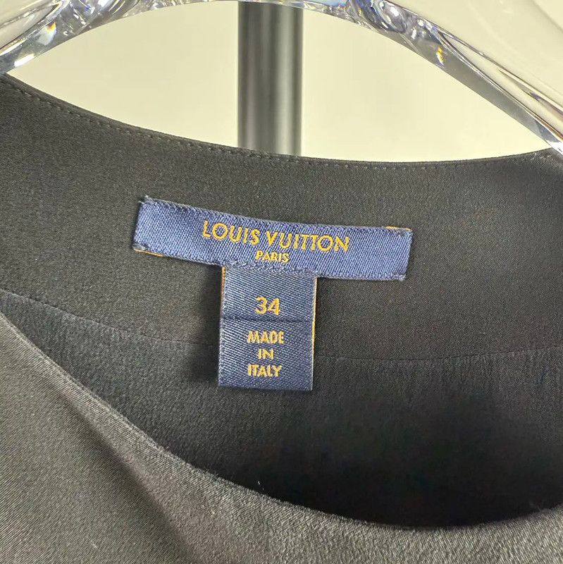 Louis Vuitton Louis Vuitton Black Silk Women's Dress Size XS 0089 Size XS / US 0-2 / IT 36-38 - 7 Thumbnail