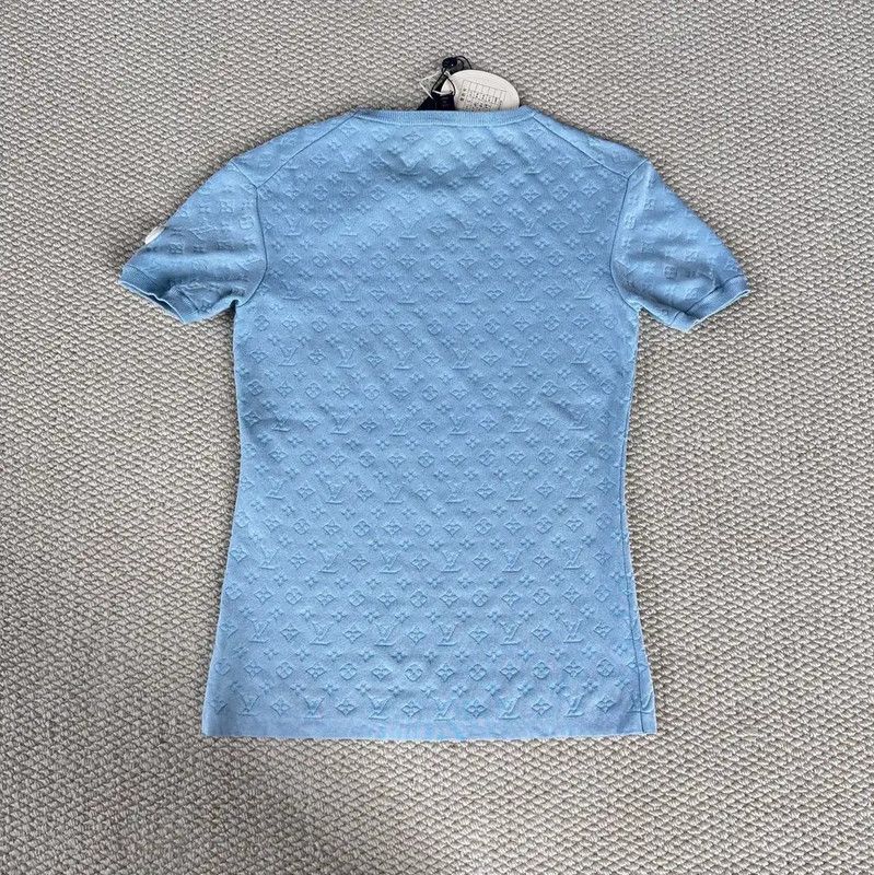 Louis Vuitton Louis Vuitton Light Blue Cotton T-Shirt 0089 Size S / US 4 / IT 40 - 2 Thumbnail