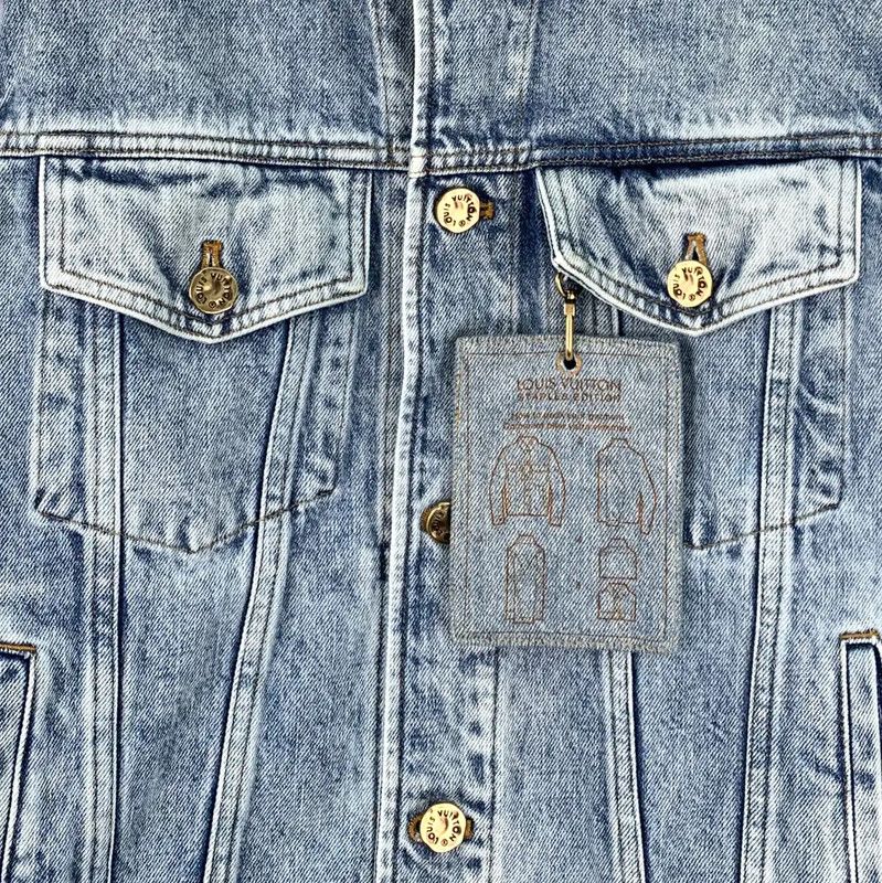 Louis Vuitton Louis Vuitton Blue Cotton Women's Jacket 0089 Size L / US 10 / IT 46 - 4 Thumbnail