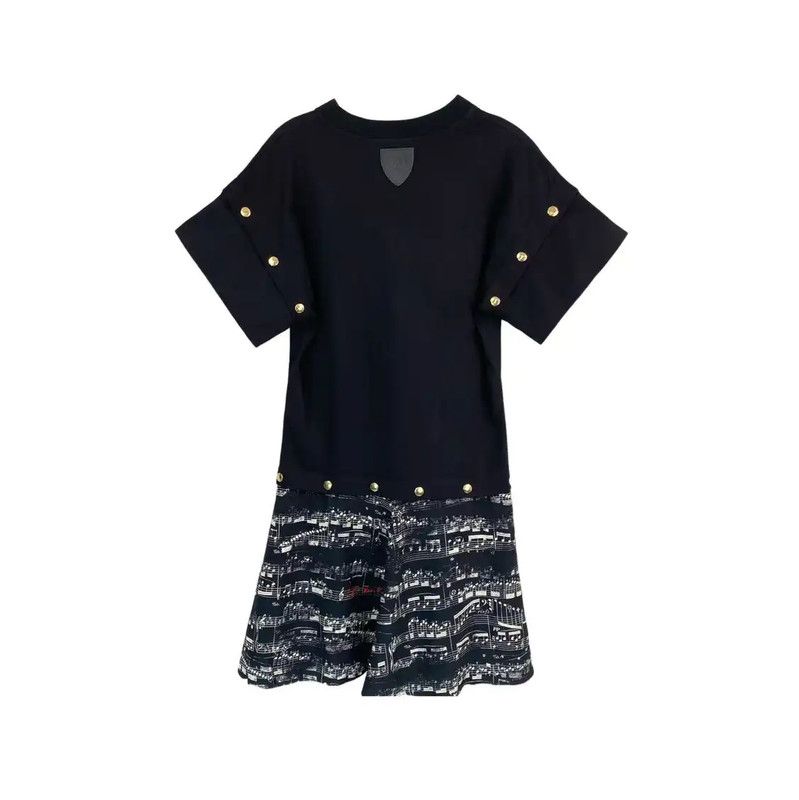 Louis Vuitton Louis Vuitton Black Cotton Dress for Women 0089 Size M / US 6-8 / IT 42-44 - 2 Thumbnail