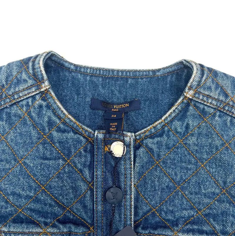 Louis Vuitton Louis Vuitton Blue Cotton Sleeveless Dress 0089 Size M / US 6-8 / IT 42-44 - 4 Thumbnail