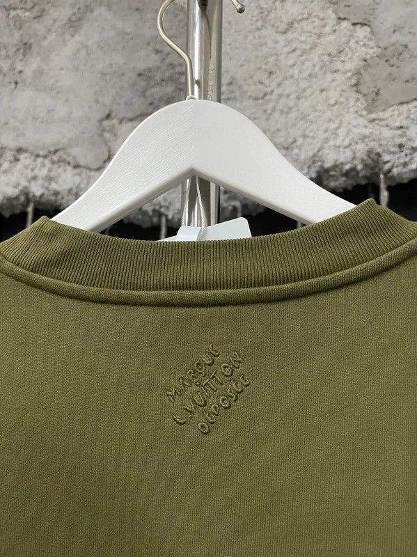 Louis Vuitton Louis Vuitton Green Cotton Long Sleeve Sweatshirt 0089 Size XS / US 0-2 / IT 36-38 - 5 Thumbnail