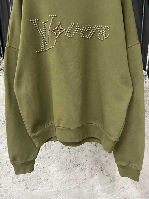 Louis Vuitton Louis Vuitton Green Cotton Long Sleeve Sweatshirt 0089 Size XS / US 0-2 / IT 36-38 - 4 Thumbnail