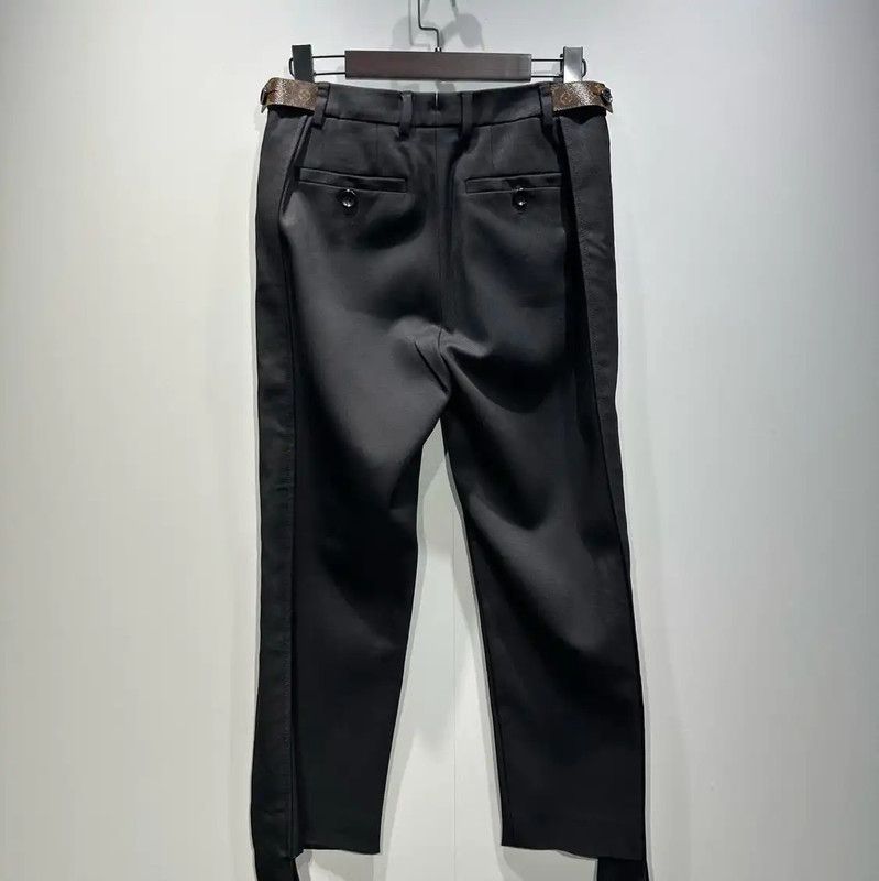 Louis Vuitton Louis Vuitton Black Cotton Casual Pants for Women 0089 Size 23" - 2 Thumbnail
