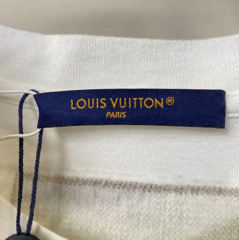 Louis Vuitton Louis Vuitton White Cotton Men's T-shirt 0089 Size L / US 10 / IT 46 - 4 Thumbnail